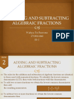  Algebraic Fractions