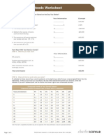 Retirement Needs Worksheet: How Much Will You Need To Have Saved On The Day You Retire?