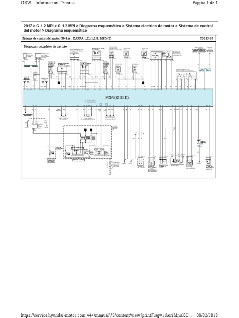 Wiring Diagram Grand i10 | Máquinas | Tecnología del motor