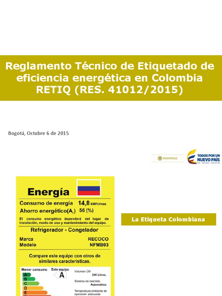 Reglamento Técnico de Etiquetado RETIQ.pdf | Conservación de energía ...