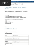 Google Chrome Cheat Sheet: How To Disable/Enable Javascript in Google Chrome?