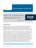 Implementation Guide 2330: Standard 2330 - Documenting Information