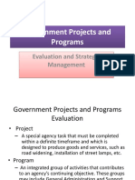 Government Projects and Programs Evaluation and Strat. Mgt.