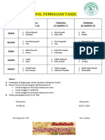 Jadwal Pembagian Takjil