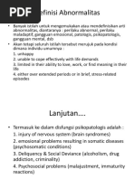 Pengantar Psikologi Abnormal