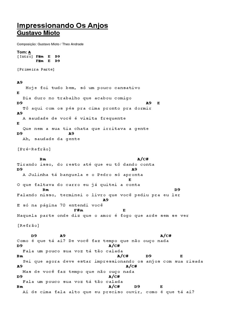 Impressionando Os Anjos Gustavo Mioto Lazer scribd
