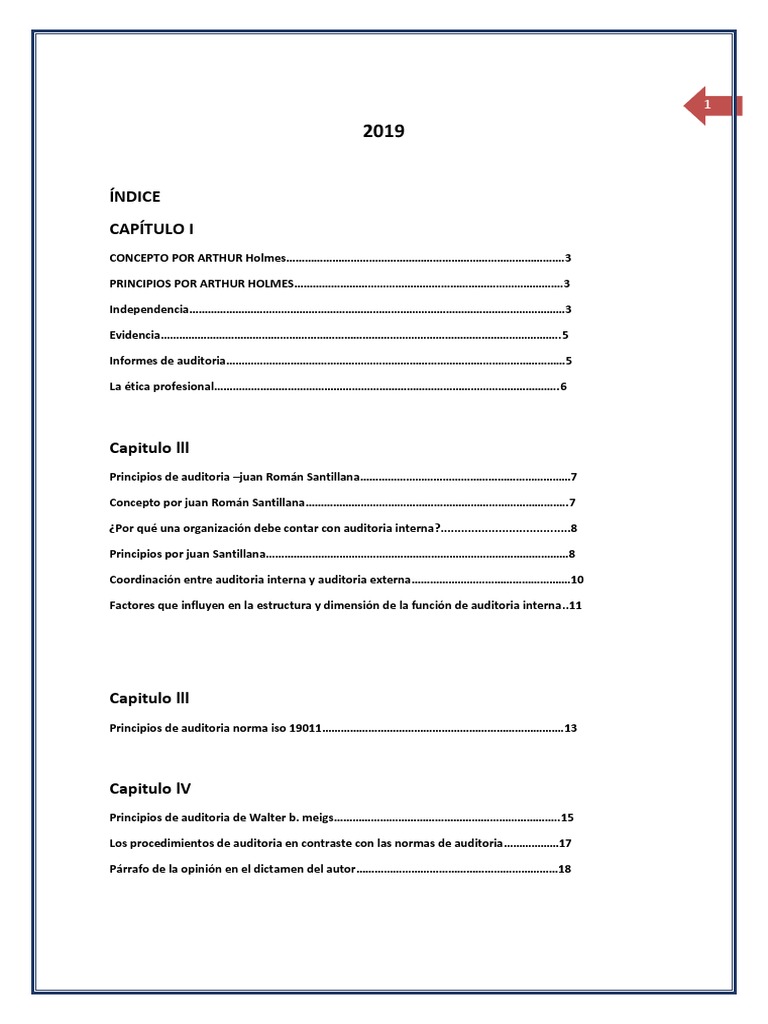 Principios De Auditoria Pdf Auditoría Contralor