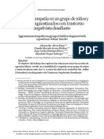 Agresión y Empatía en Un Grupo de Niños y Niñas Diagnosticados Con Trastorno Negativista Desafiante