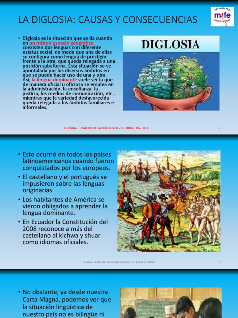 Causas y Consecuencias de la Diglosia | PDF | Lengua española | Los ...