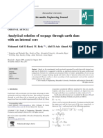 Art - Cient.solucion Analitica - Infiltracion.earth Dam - Alexandria University PDF