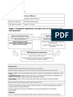 Forces and Motion Unit Planner