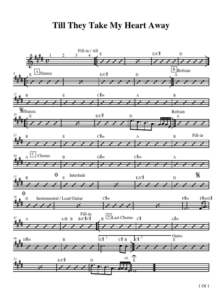 Till They Take My Heart Away Chords | PDF | Musical Forms | Musical ...