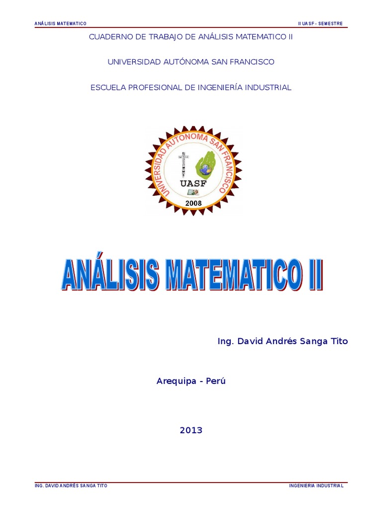 Cuaderno De Trabajo Análisis Matemático Ii Pdf 