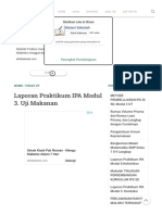 Laporan Praktikum IPA Modul 3. Uji Makanan - Materi Dan Tugas