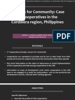 Case of Cooperatives in The Cordillera Region, Philippines