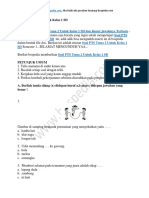 40+ Contoh Soal PTS Tema 2 Untuk Kelas 1 SD Dan Kunci Jawabnya