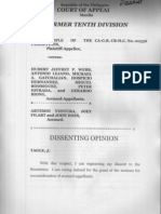 Dissenting Opinion Justice Lucenito Tagle On Vizconde Massacre Court of Appeals G.R. CR HC No. 00336