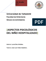 ASPECTOS PSICOLOGICOS DEL NIÑO HOSPITALIZADO