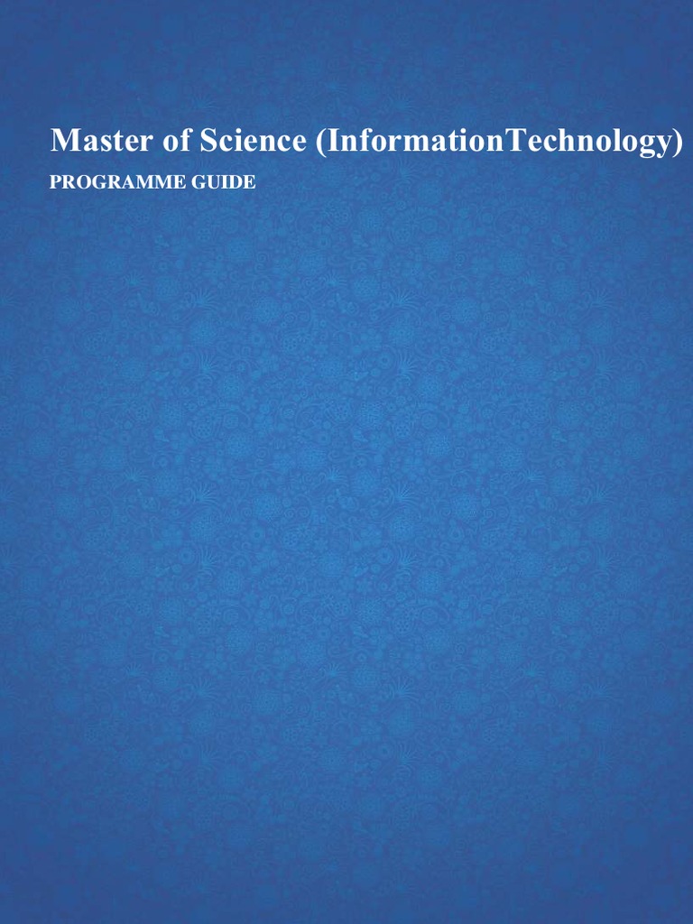 MSc in Information Technology Guide | PDF | Thread (Computing ...