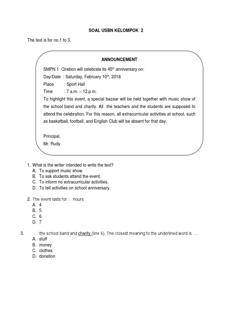Soal Usbn Kelompok 2 Th Th Rainbow Komodo Dragon
