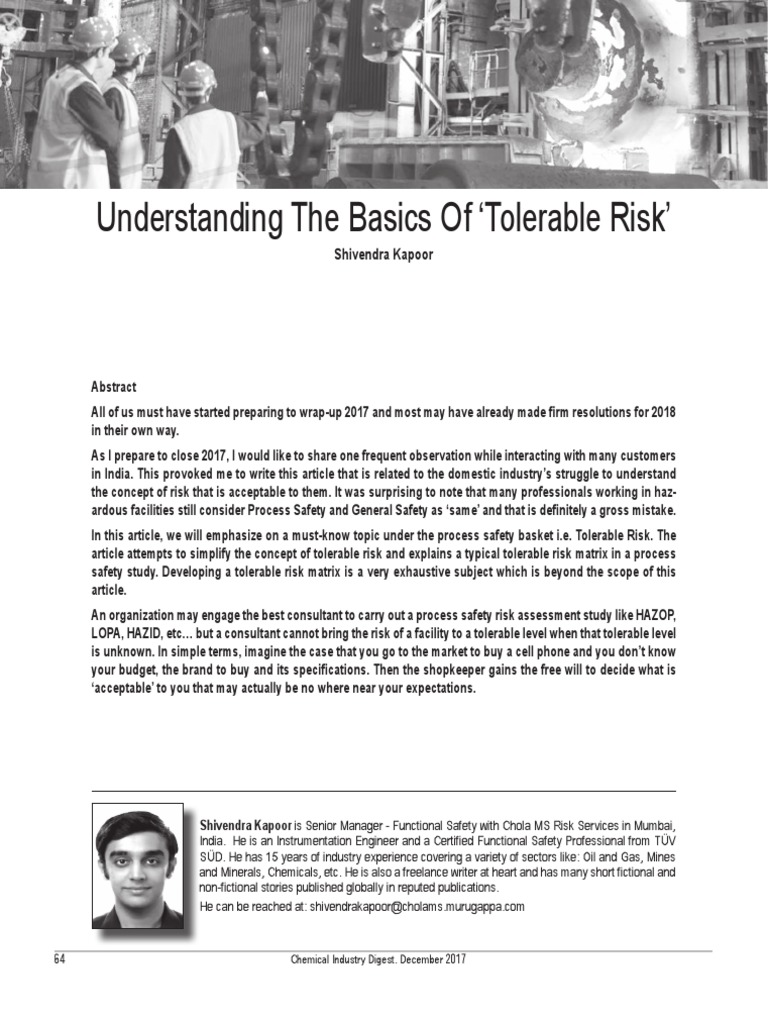 Understanding Tolerable Risk in Safety | PDF | Risk | Risk Management