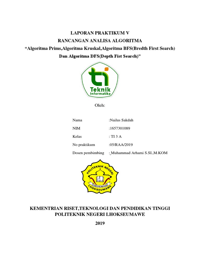Laporan Algoritma Graf | PDF | Metode & Bahan Ajar | Komputer