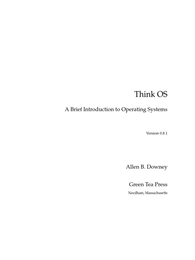 Think Os | PDF | Computer Program | Programming