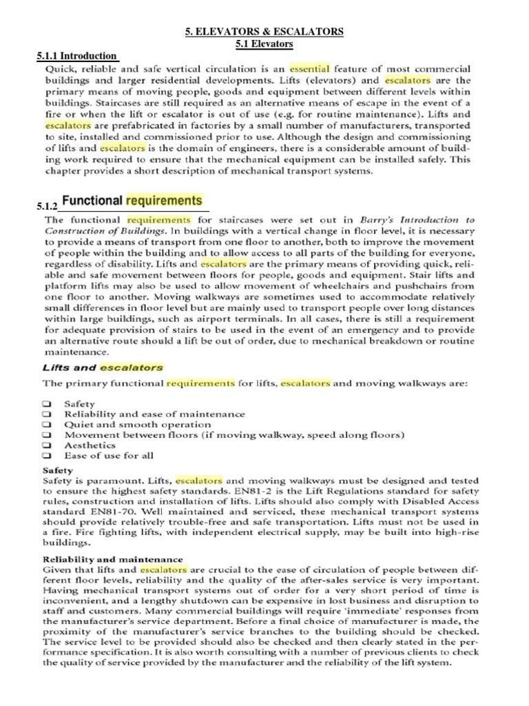 Elevator Types and Applications Guide | PDF | Escalator | Elevator