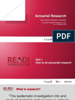 How To Do Actuarial Science Research PDF