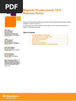 Map Info Professional Releasenotes
