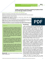 Performance and Cost Evaluation of Broilers Fed Diets Containing Soyabean Meal Replaced With Varying Levels of Moringa Oleifera Le