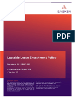 Lapsable Leave Encashment Policy: Document ID: HRMPL111