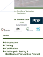 Malaysian Third Party Testing and Certification: Ms. Sharifah Jusoh