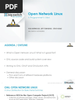 Open Network Linux For Developers