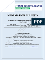 Information Bulletin: Common Management Admission Test 2019 (CMAT 2019)