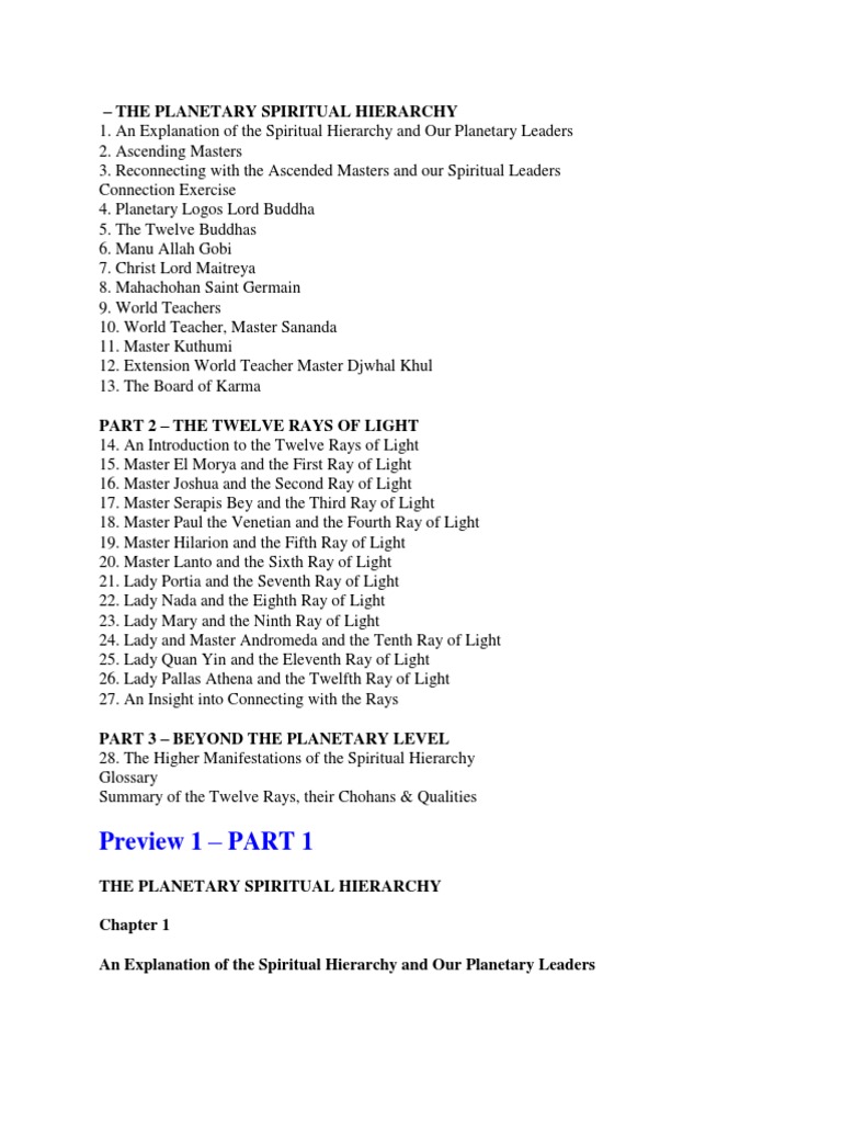 12 Rays-The Planetary Spiritual Hierarchy | PDF | Ascended Master ...