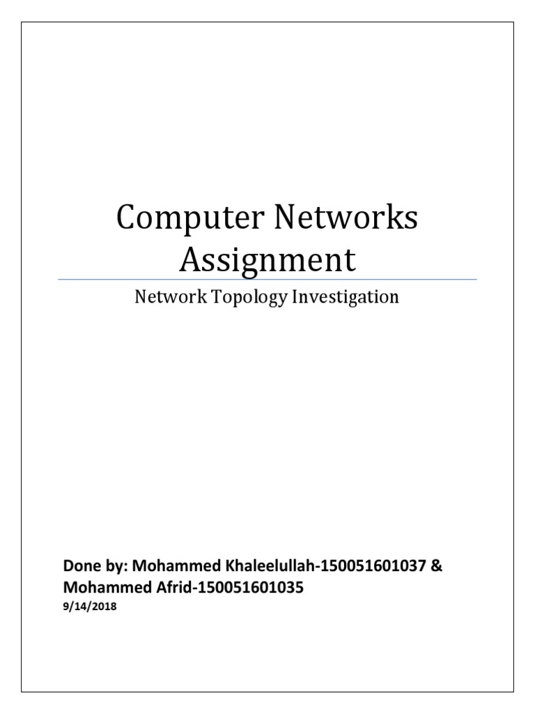 Network Assignment | PDF | Network Switch | Network Topology