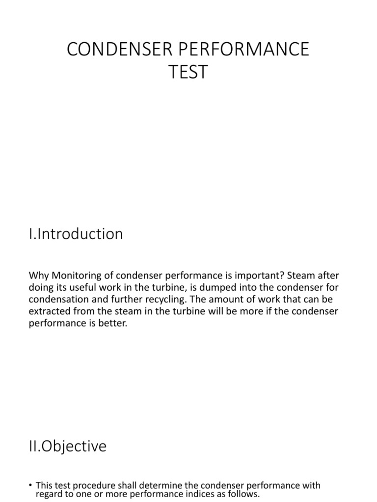 Condenser Performance Test PDF Applied And Interdisciplinary