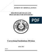Disciplinary Rules and Procedures For Offenders Texas