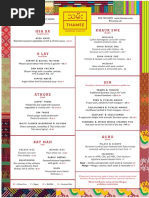 Thamee menu