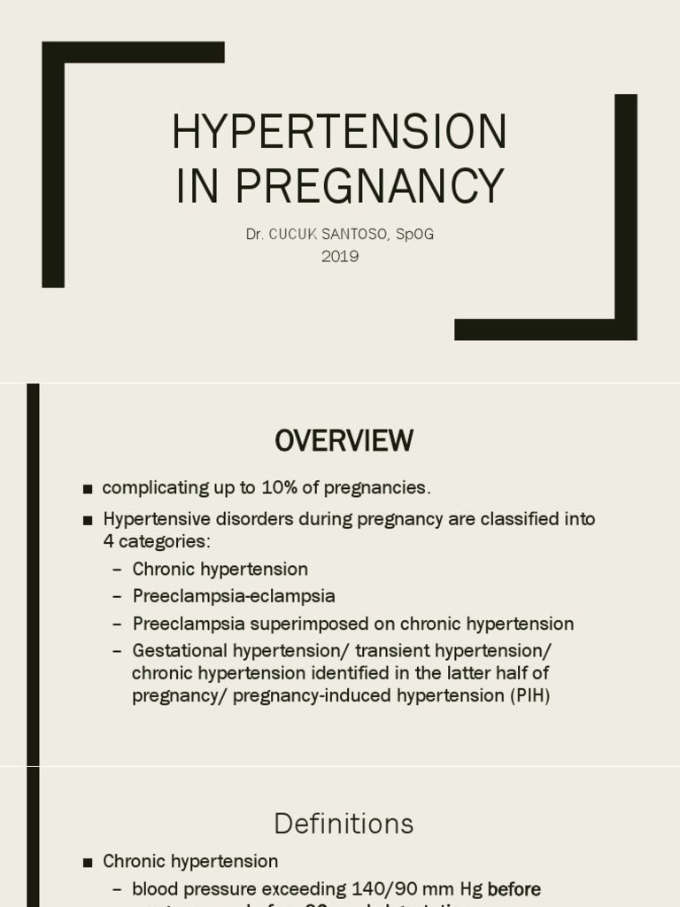 Hypertension Types in Pregnancy Explained | PDF | Hypertension | Blood ...