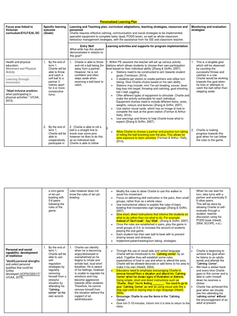 PLP For Charlie | Download Free PDF | Physical Education | Classroom