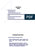 Materi 9 Opsi Opsi. - Mekanisme Perdagangan Opsi Karakteristik Keuntungan Dan Kerugian