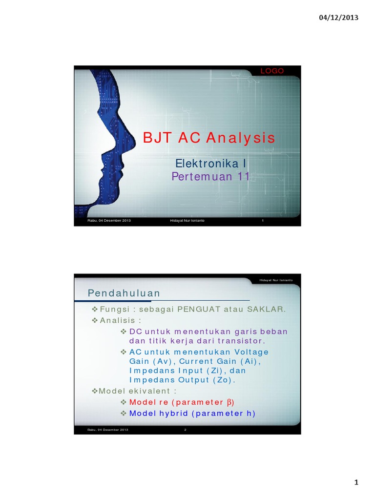 BJT Transistor AC Analysis PDF