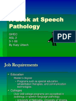 A Look at Speech Pathology