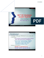 BJT Transistor AC Analysis Model Hybrid PDF