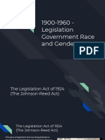 1900-1960 Legislation