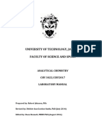 Analytical Chemsitry CHY3022 Lab Manual 2017