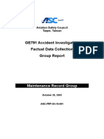 GE791 Accident Investigation Factual Data Collection Group Report