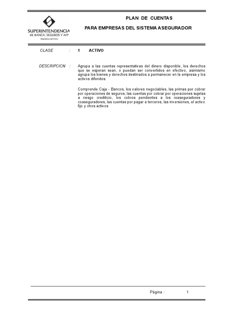 Plan de Cuentas para Aseguradoras | PDF | Reaseguro | Bancos
